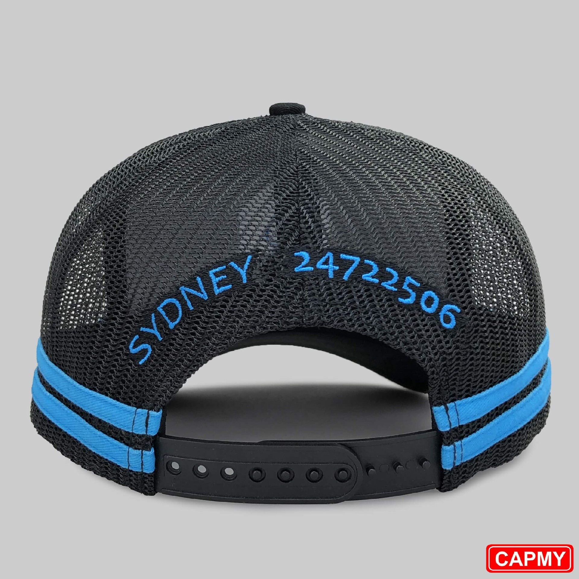 CTC-3001(Black Country Trucker Caps 3D Embroidery High Profile Wild  2 stripes Australian Country Trucker Caps Hats)