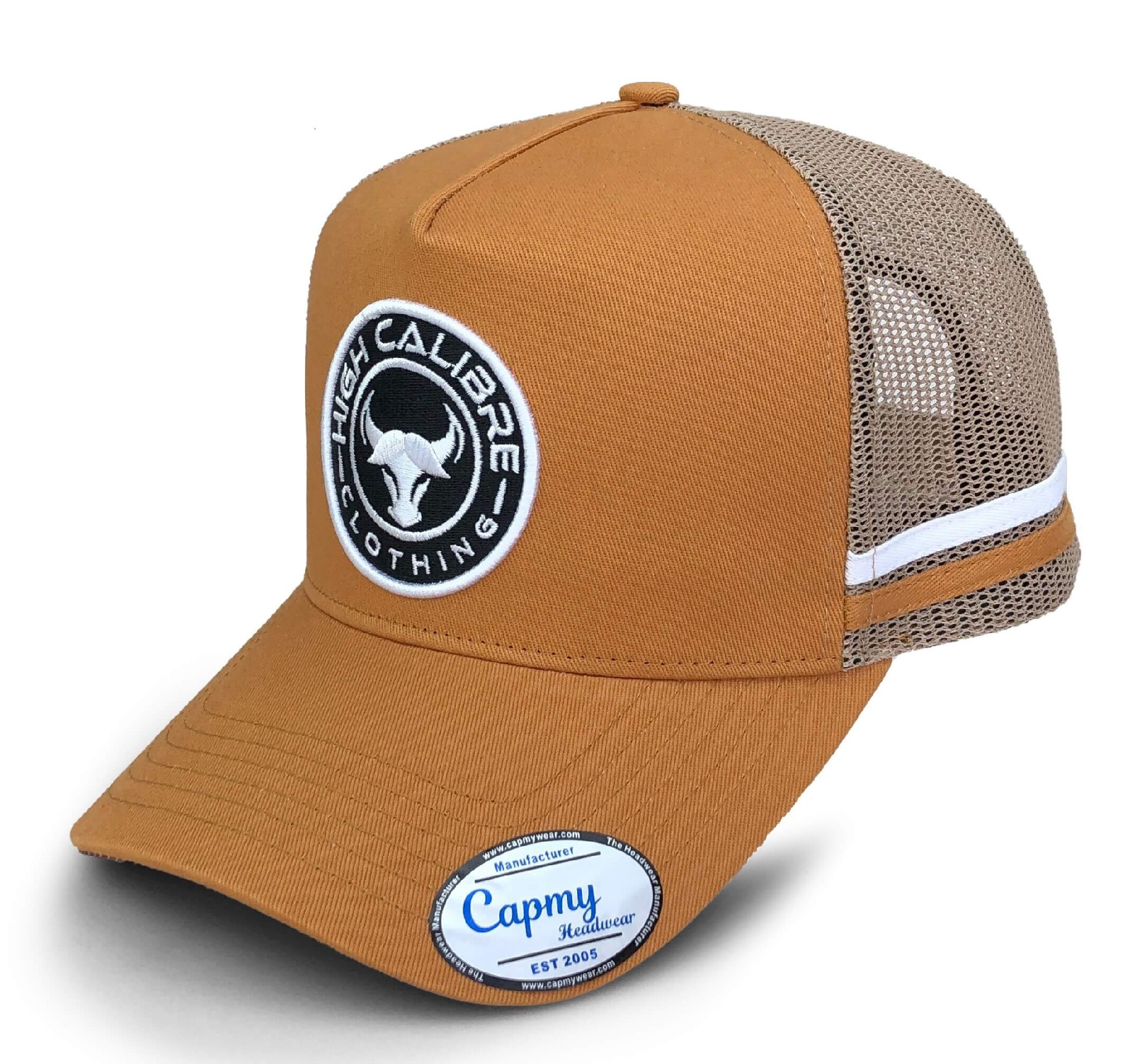 CTC-3003( Custom 3D Embroidery Patch Logo High Profile 5 Panel Country Trucker Caps Manufacturer)