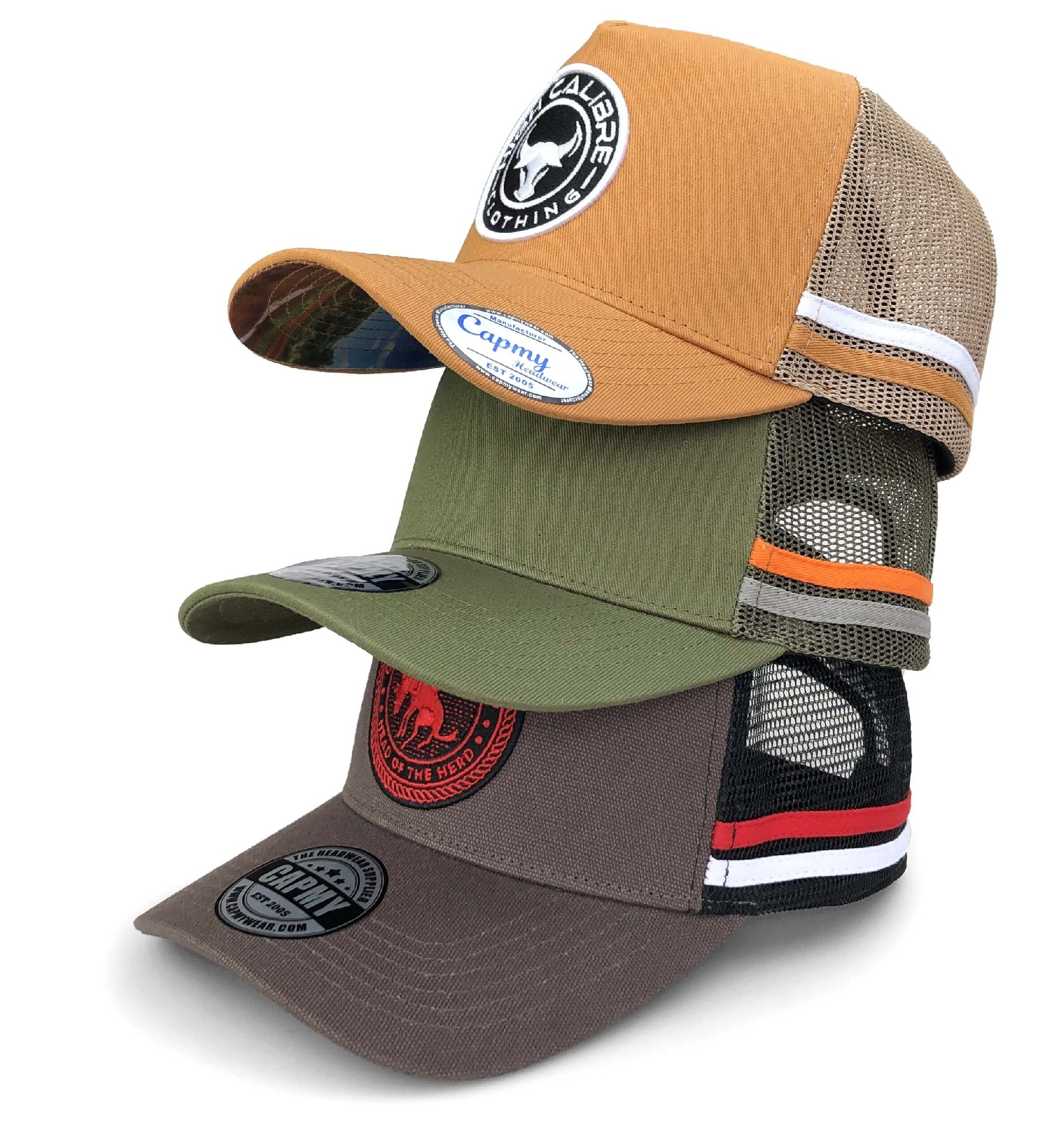 CTC-3019( Custom 3D Embroidery Patch Logo High Profile 5 Panel Brown Country Trucker Caps Manufacturer)