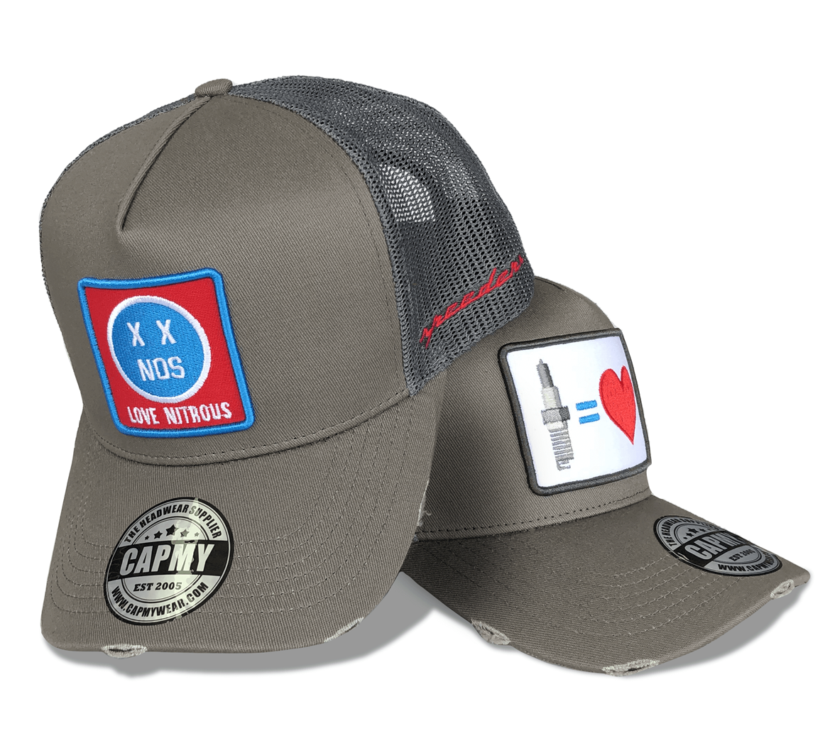 CMC-3105( Wholesale Embroidery Logo Grey 5 Panel Distressed Rip Vintage Mesh Yelir Trucker Cap Hat Manufacturer)